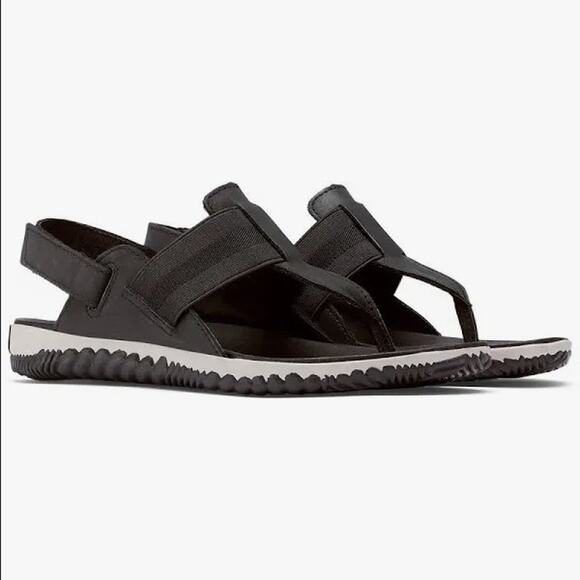Sorel Shoes - Nwot Sorel Women's Out N About Plus Thong Sandals with Ankle Strap Black Size 7